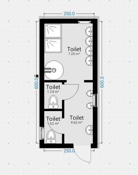 Contenitore sanitario 6,06 × 2,44 m – 2 docce, 2 WC, 2 orinatoi, 5 lavabi - immagine 14